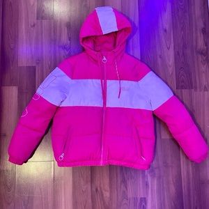 Pink FILA puffer jacket